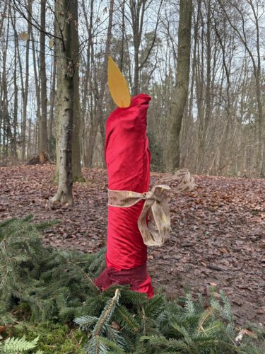 Adventskerze beim Waldkindergarten in Weißenhorn